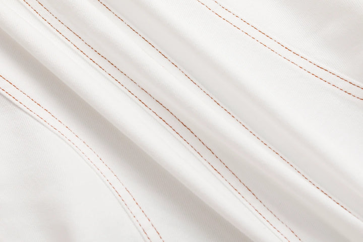 MARYLING Premium Cotton Coat with Statement Metal Zipper