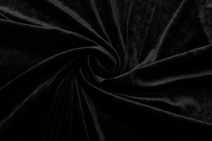 MARYLING Black V‑Neck Evening Jumpsuit with Crystal Details