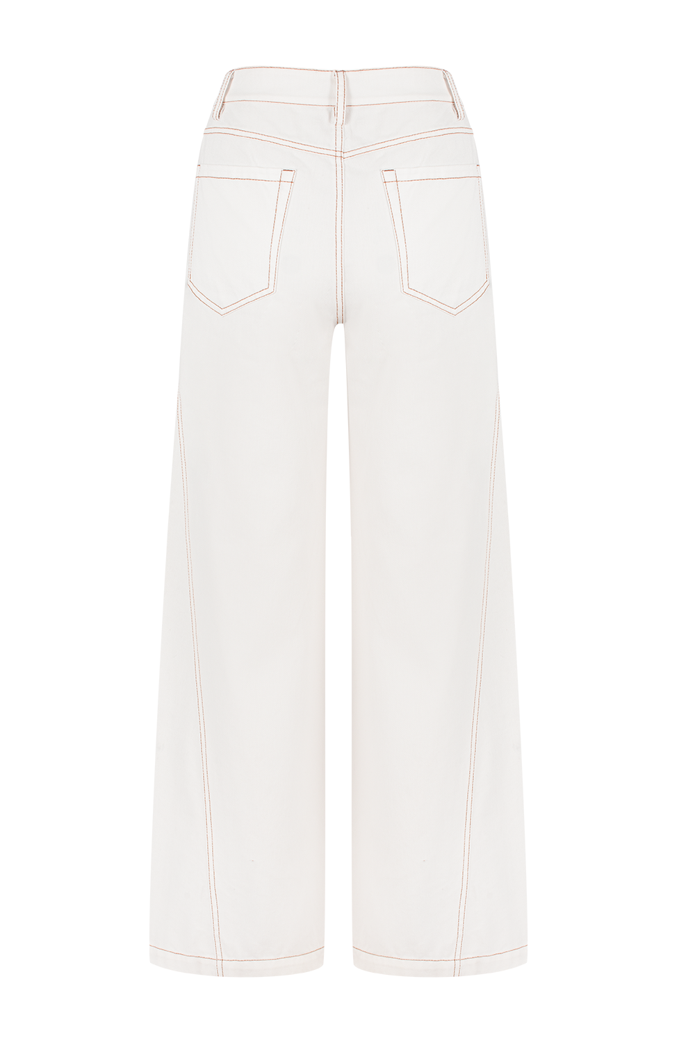 MARYLING Textured White Washed Jeans – Metal Zipper Detail