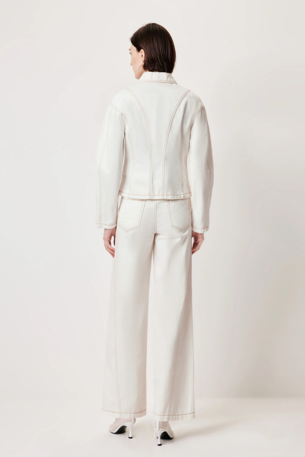 MARYLING Premium Cotton Coat with Statement Metal Zipper