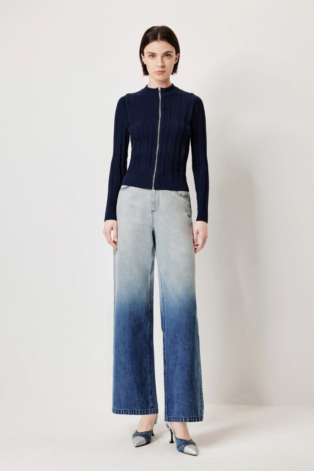 MARYLING Vintage Washed Gradient Jeans