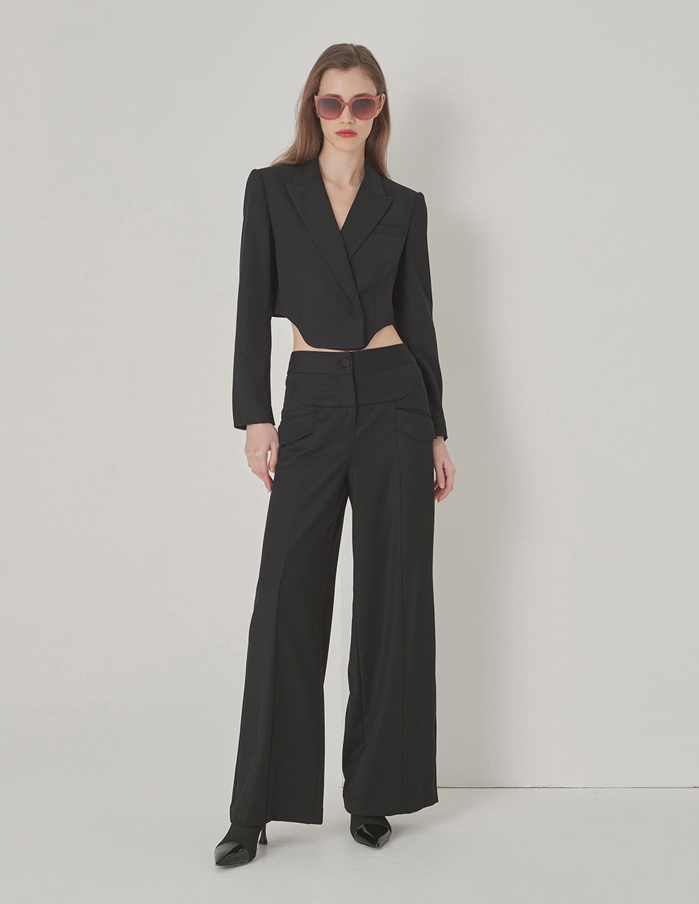 MARYLING Peak Lapel Corset Jacket