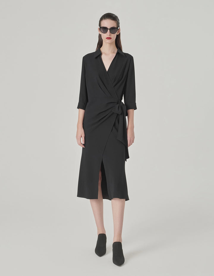 MARYLING Strappy Wrap Fishtail Dress