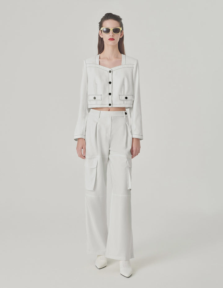 MARYLING Relaxed Fit Straight-Leg Trousers With Pockets
