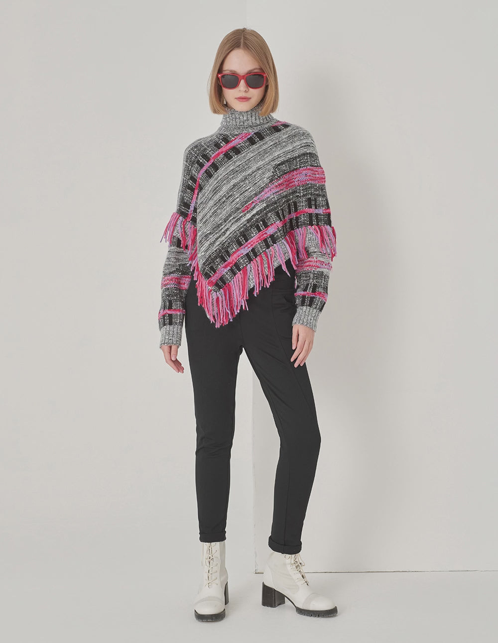 MARYLING Shawl Style Knitted Jumper