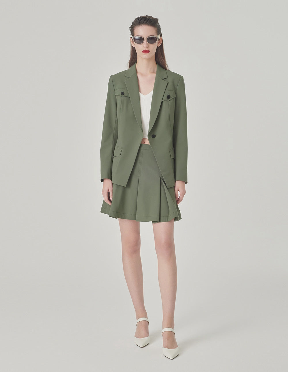 MARYLING Pleated Mini Shorts Skirts