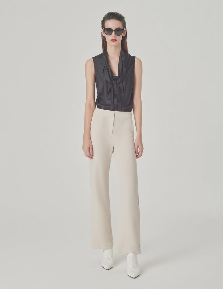 MARYLING Beige Straight-Leg Suit Pants