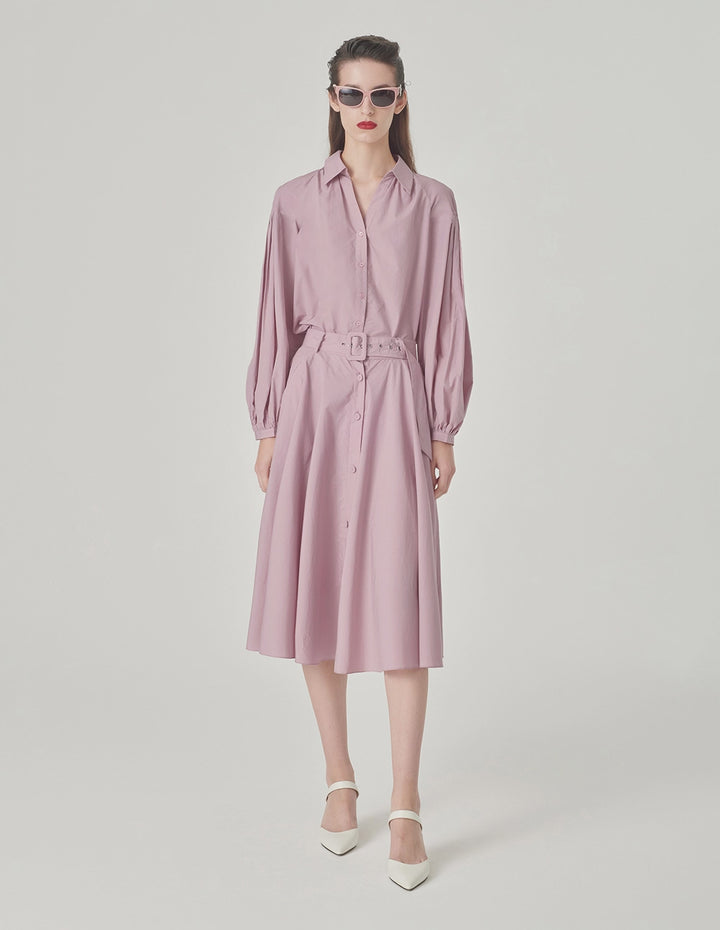 MARYLING Pink Umbrella-Shaped Large A-Hem Skirt