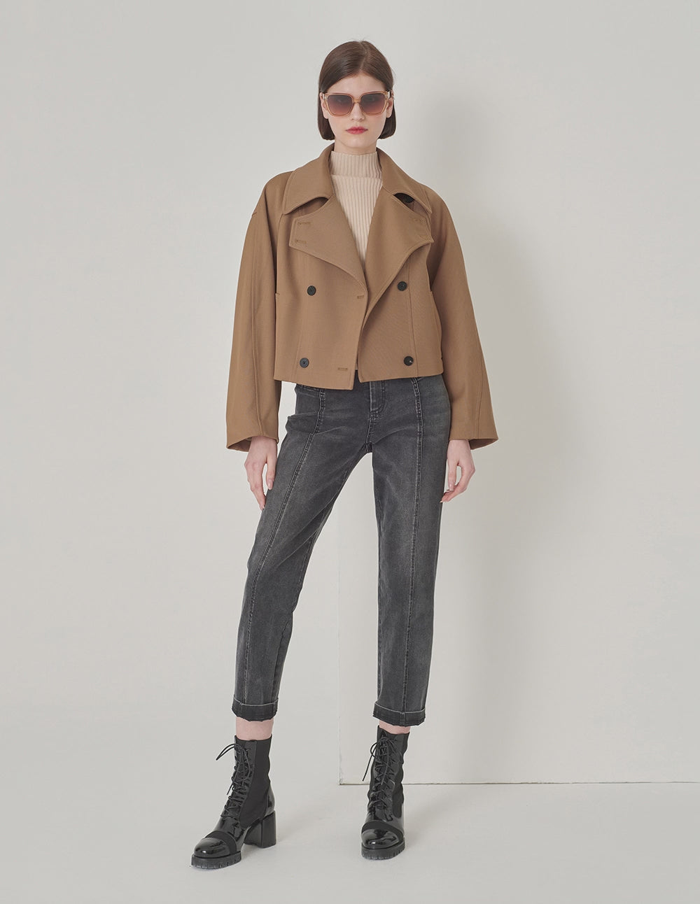 MARYLING Loose-Fitting Double-Breasted Jacket