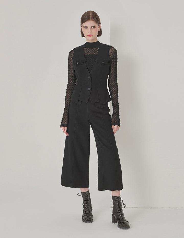 MARYLING V-Neck Double-Sided Woolen Vest