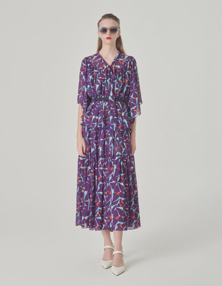 MARYLING Floral Printed Midi Skirt