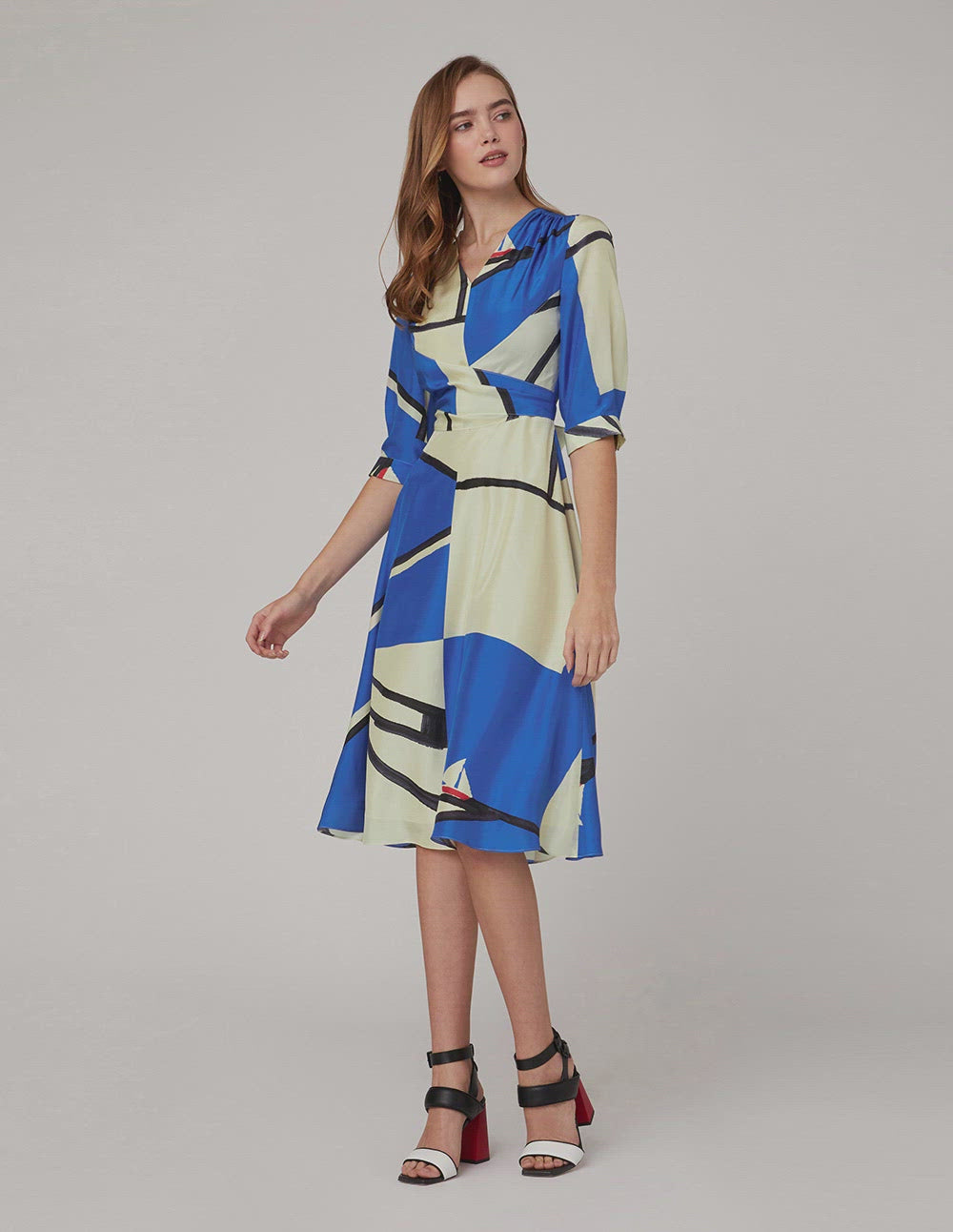 MARYLING V-neck slightly fishtail dress