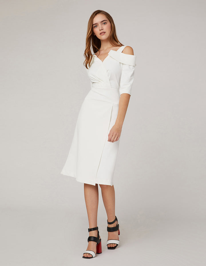 MARYLING Off shoulder fishtail dress