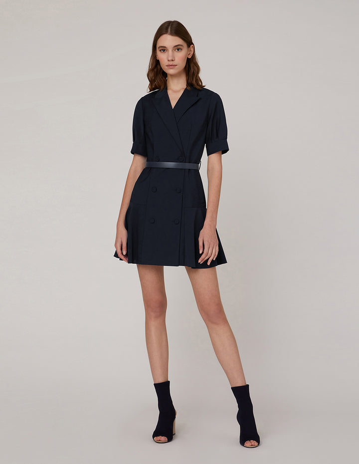 MARYLING Double breasted lapel collar suit dress