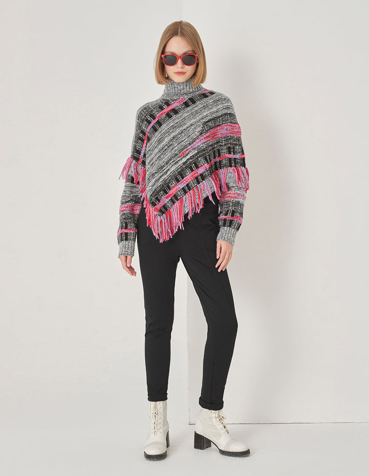 MARYLING Shawl Style Knitted Jumper
