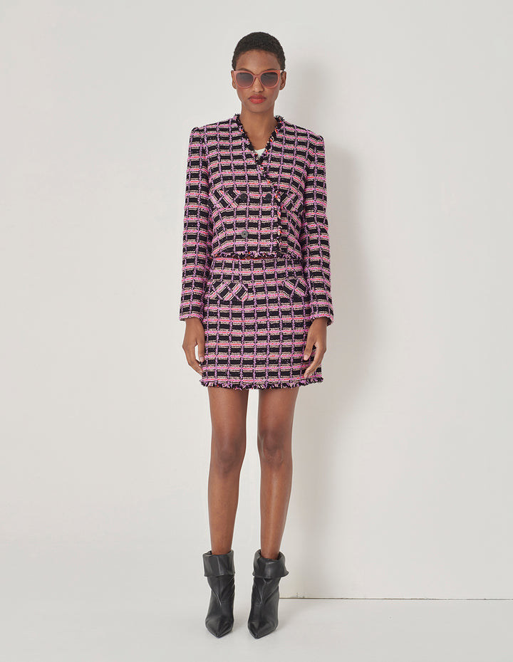 MARYLING Pink Tweed Skirt