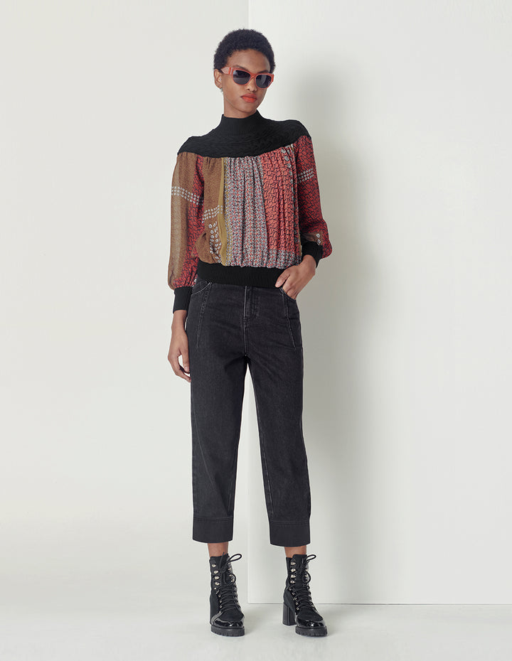 MARYLING black slim tapered jeans