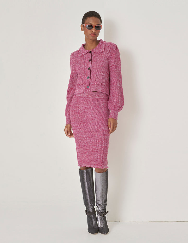 MARYLING Cherry Melange Knitted Skirt