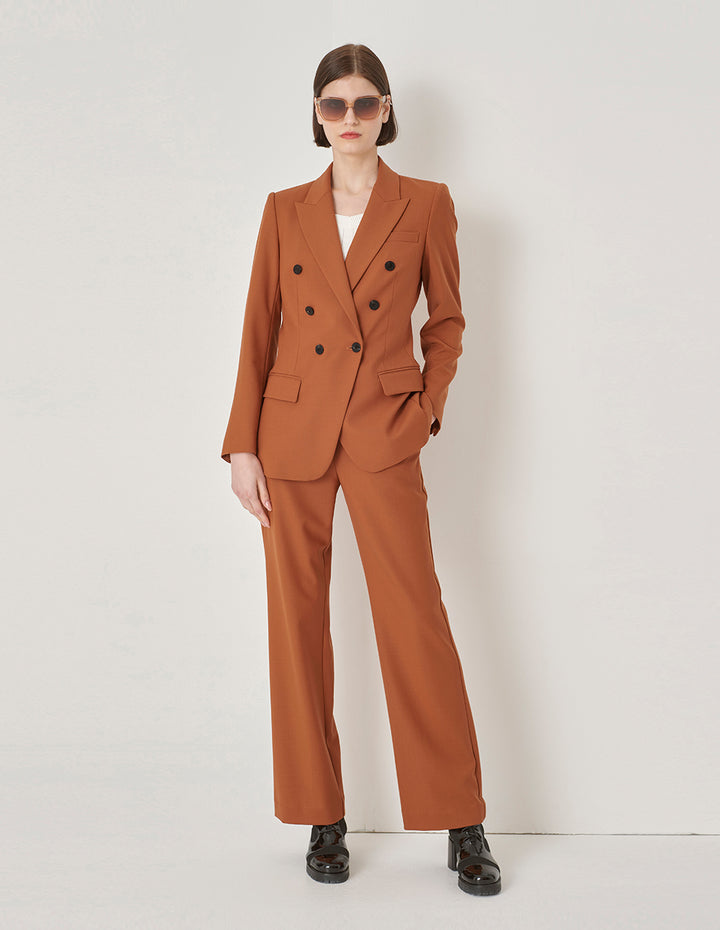 MARYLING Maple Orange Straight Leg Trousers