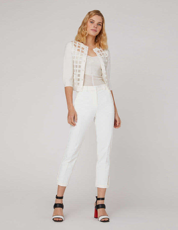 MARYLING V-Neck High-Elastic Core-Spun Yarn Cardigan