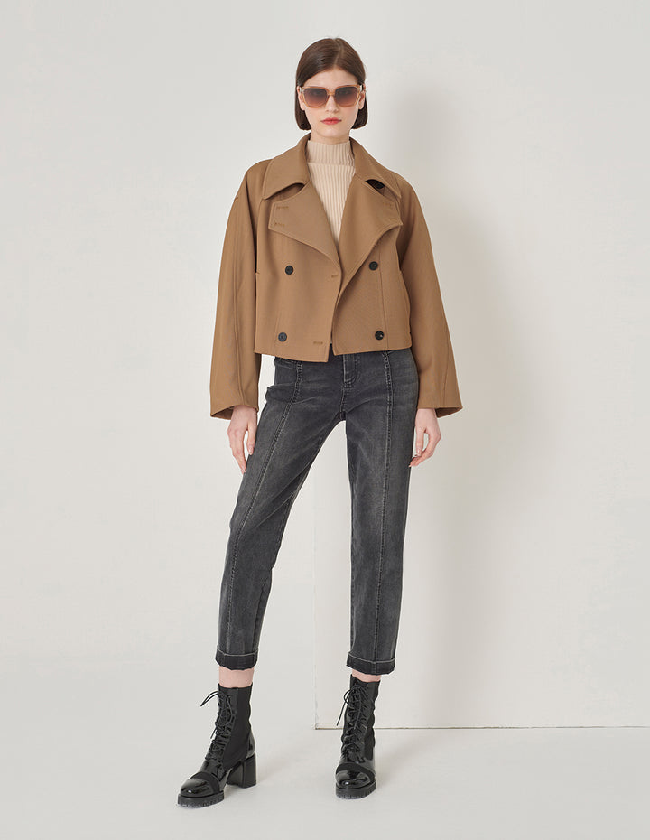 MARYLING Loose-Fitting Double-Breasted Jacket