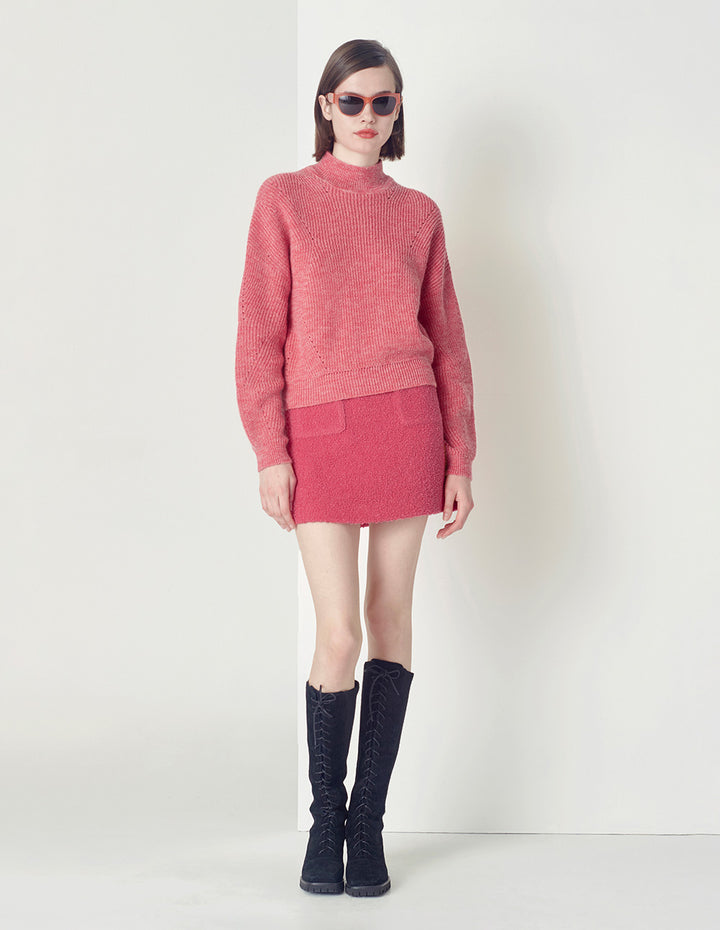 MARYLING sweet peach pink A-line mini skirt