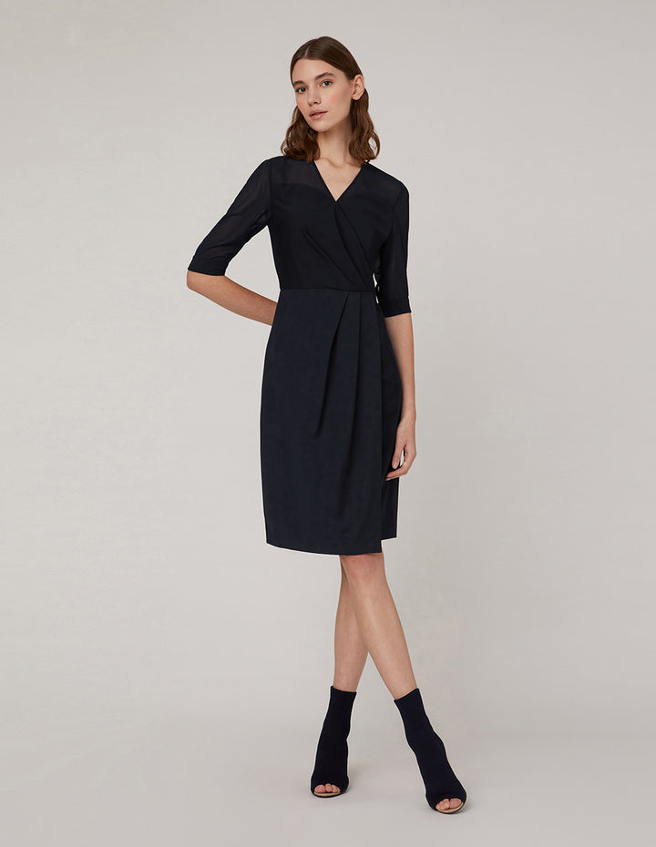 MARYLING V-neck georgette dress