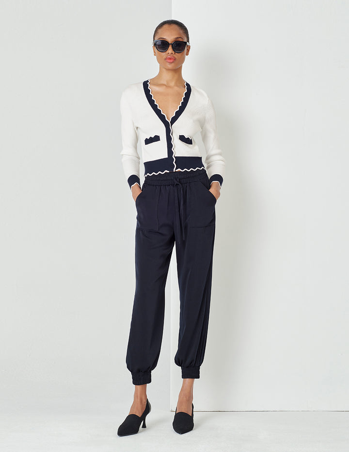 MARYLING Midnight Blue Loose-Fit Jogging Pants