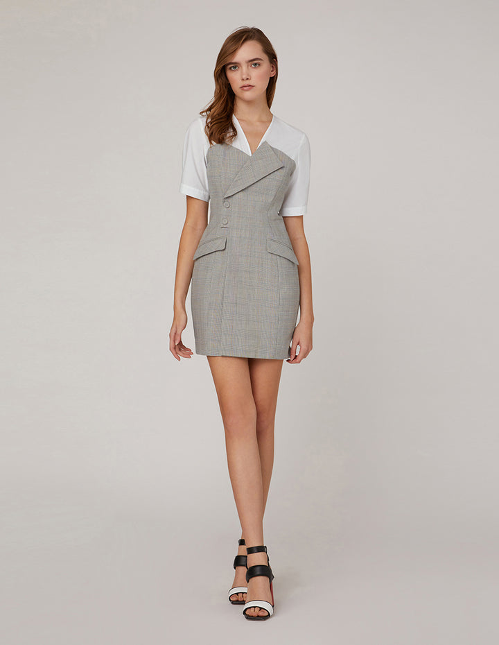 MARYLING Chest lapels contrast short sleeves