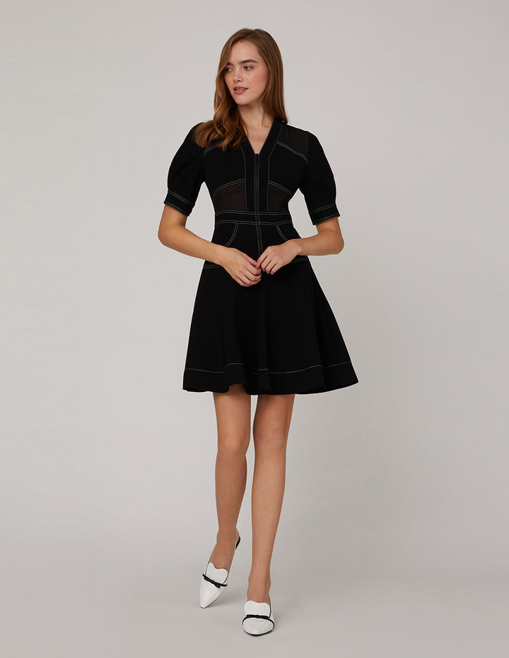 MARYLING Metal Zippers Dress