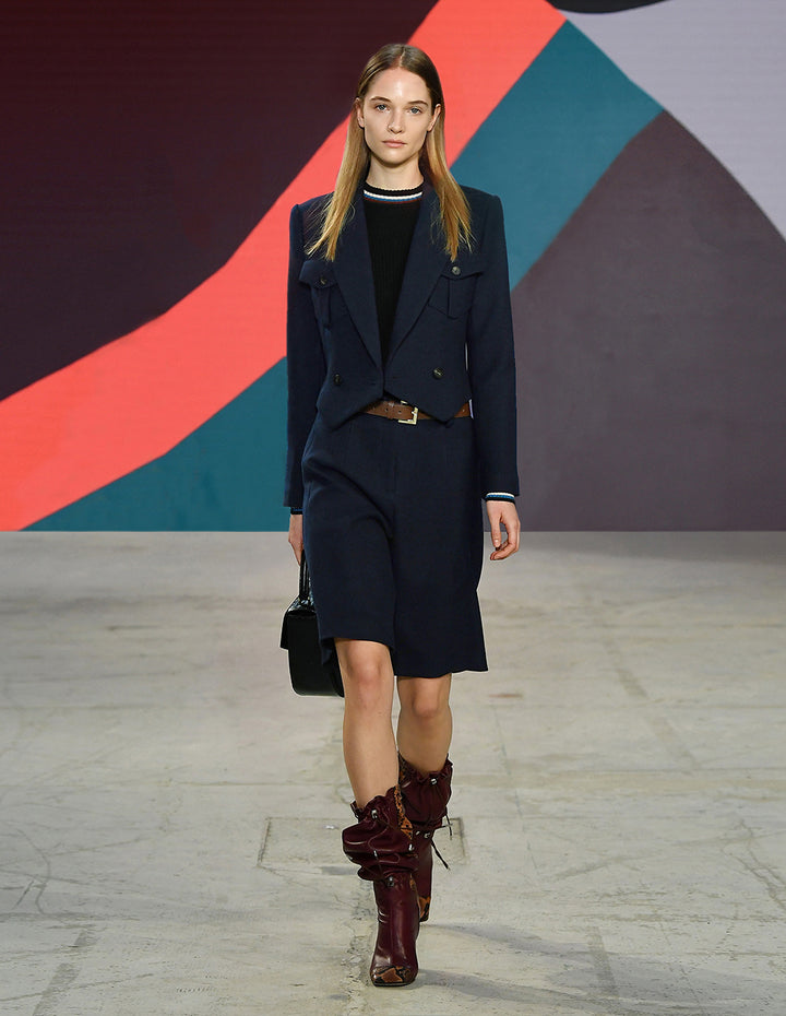 MARYLING DARK BLUE BERMUDA SHORTS