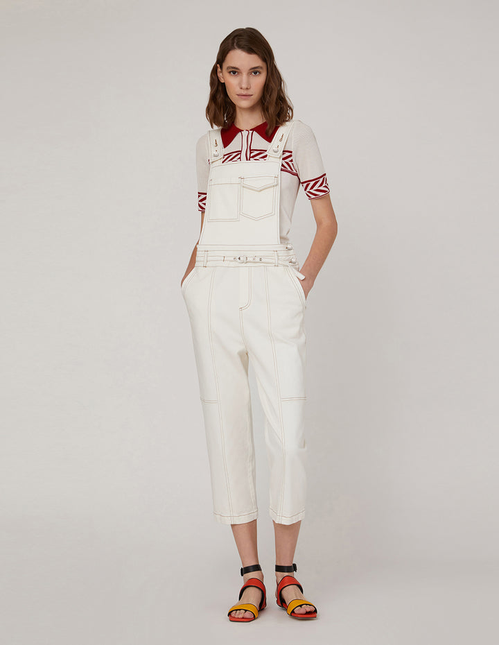 MARYLING CONTRAST STITCH JUMPSUIT