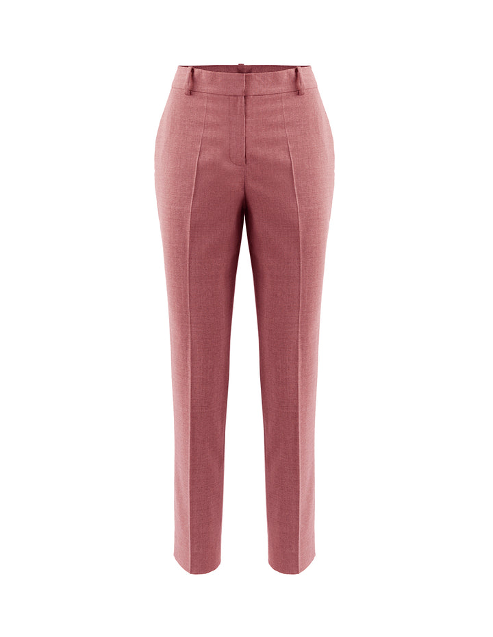 MARYLING CROP LEG MID-RISE SUIT TROUSERS