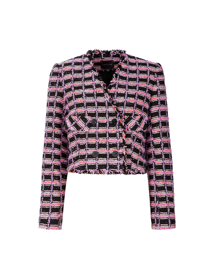 MARYLING Pink Tweed Short Jacket