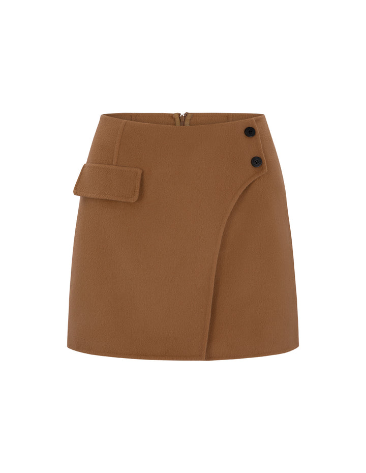 MARYLING Asymmetrical Pocket Mini Skirt