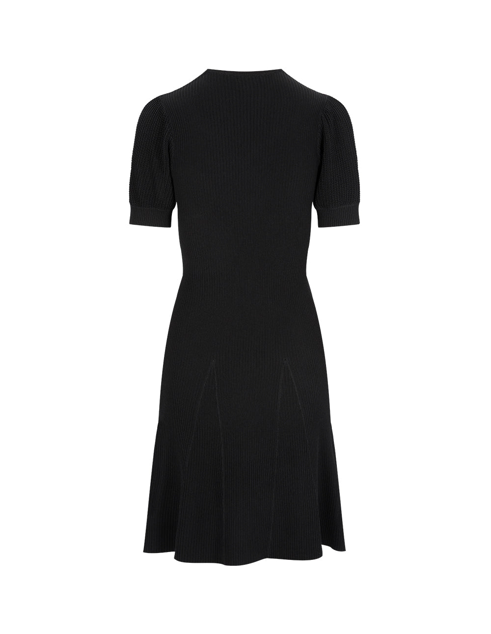 MARYLING Black Knotted Waist Knit Dress