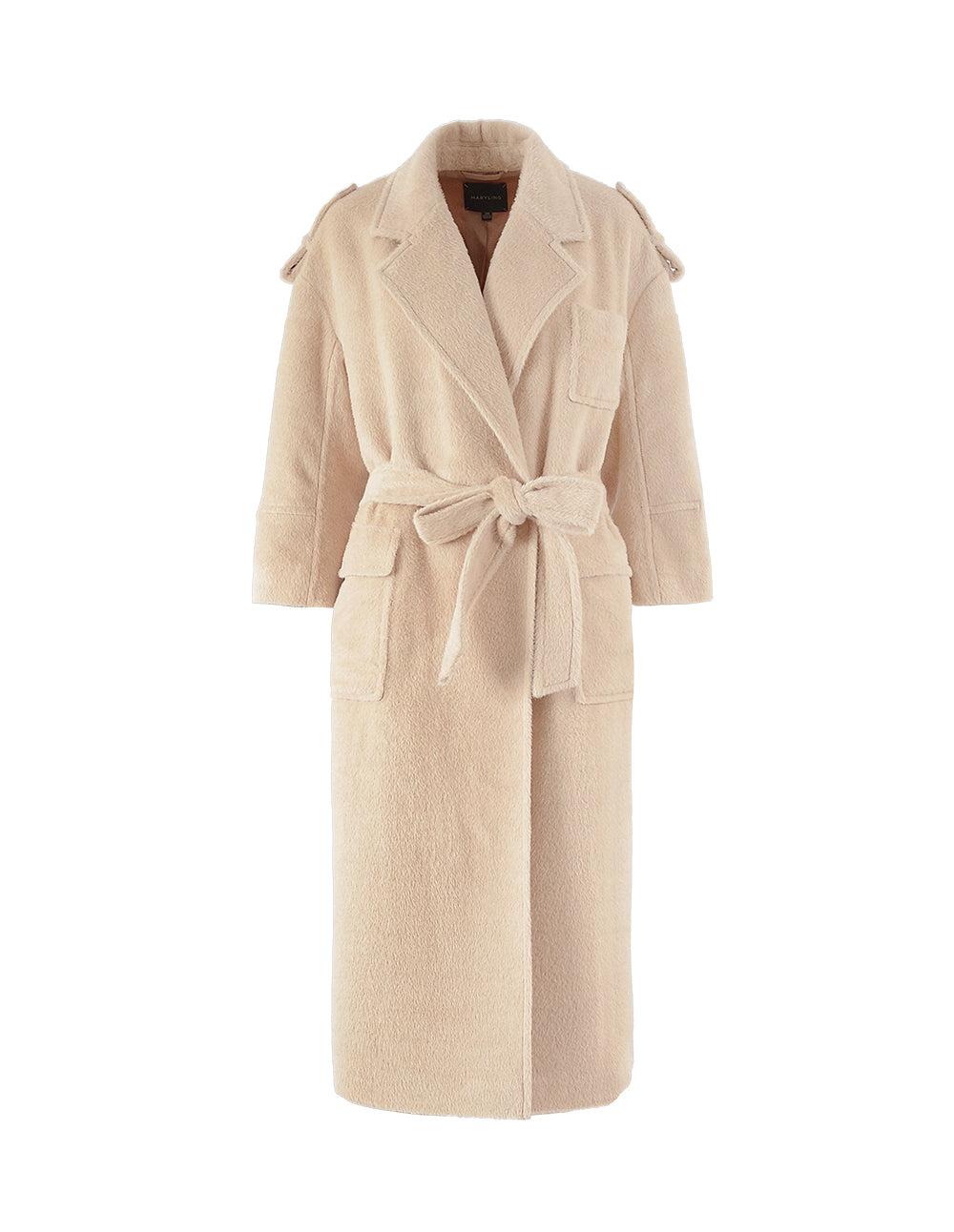 MARYLING NOTCH LAPEL BELTED OVERSIZE COAT