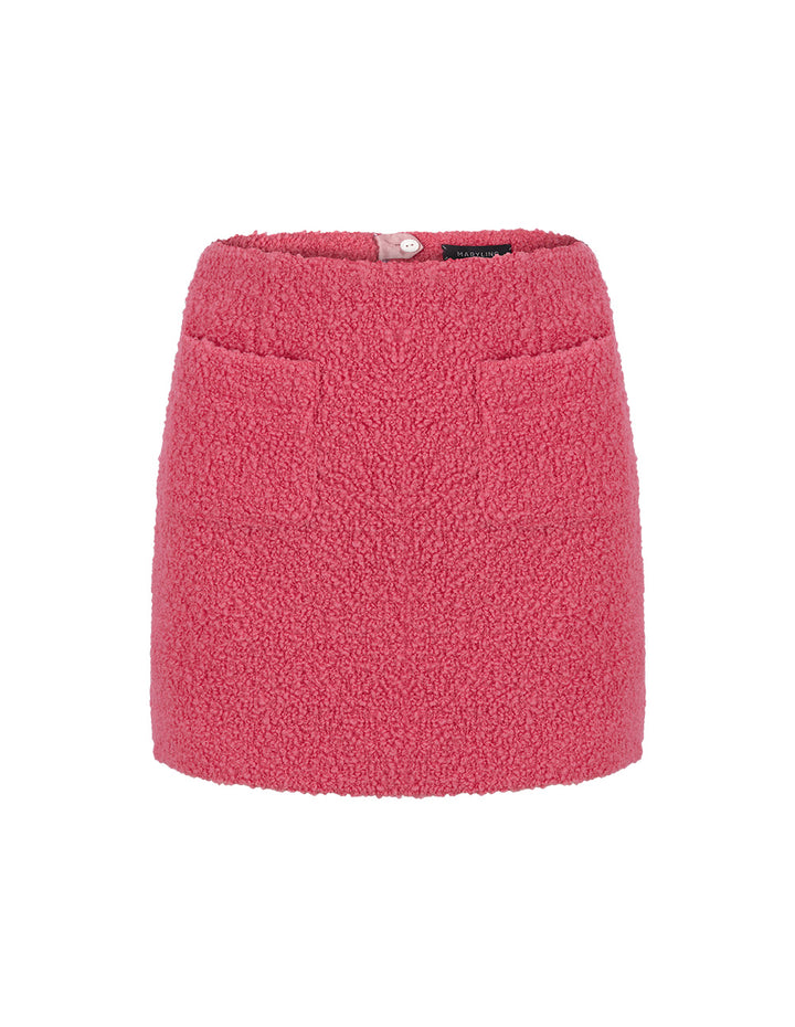 MARYLING sweet peach pink A-line mini skirt