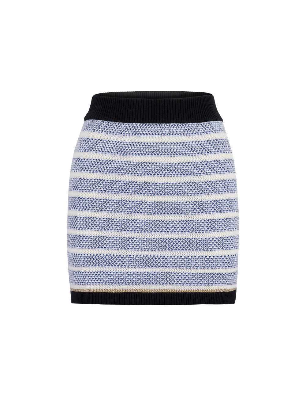 MARYLING Blue And White Striped Knitted Skirt