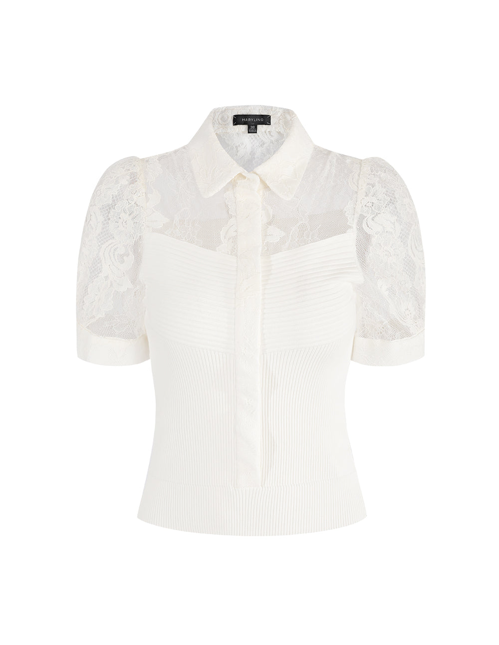 MARYLING Classic lace silhouettes top
