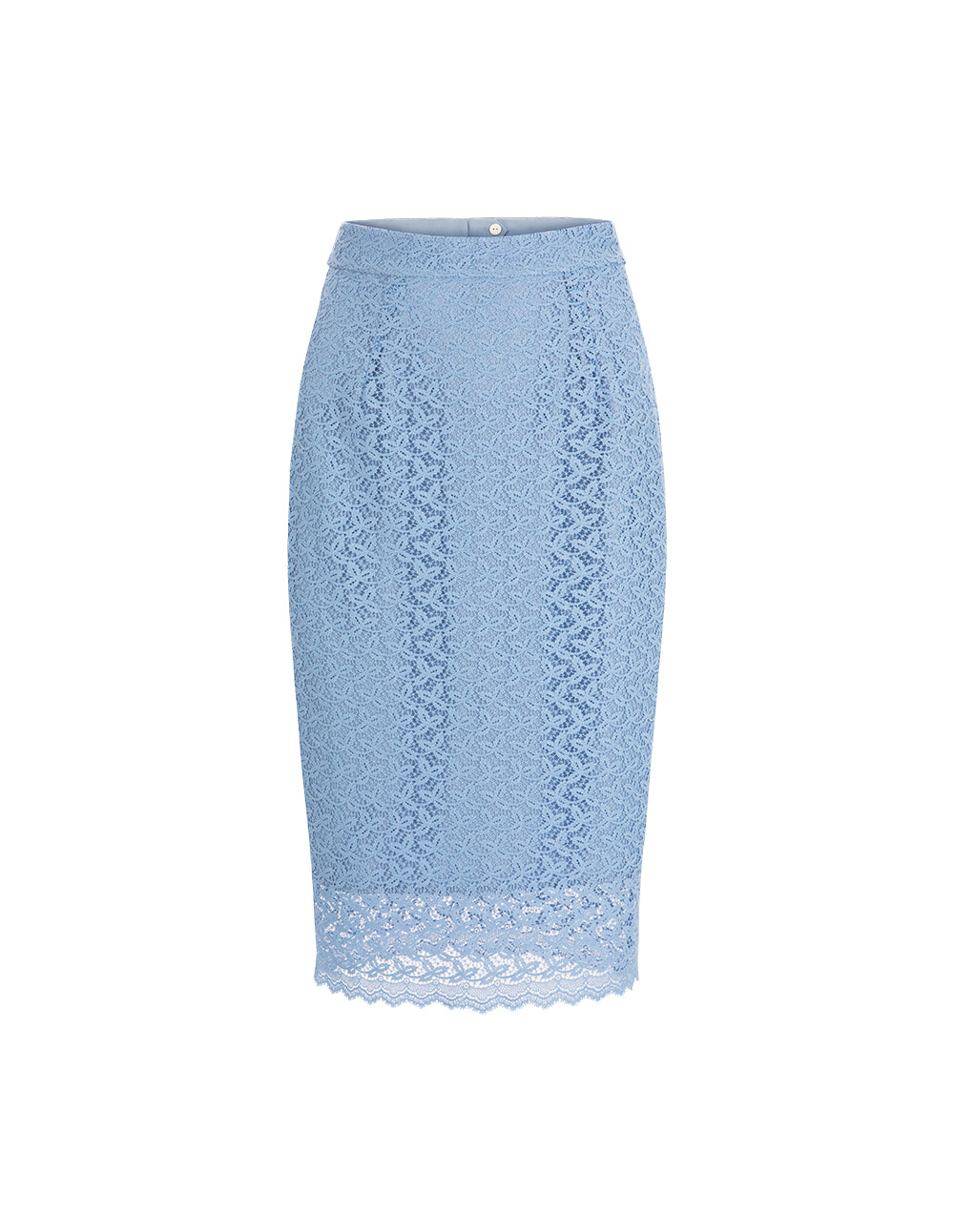MARYLING Water Wave Blue Straight Body Package Hip Lace Skirt