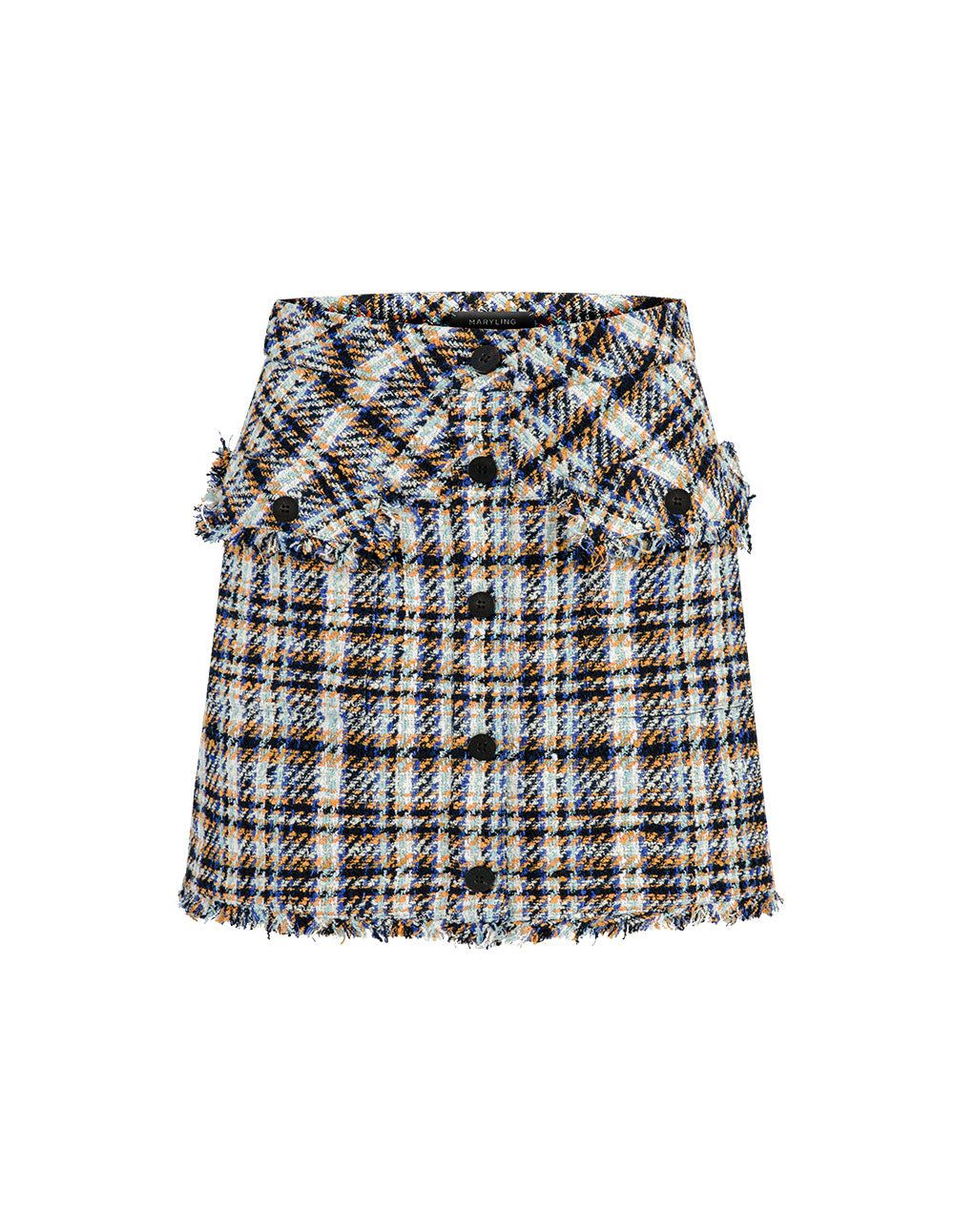 MARYLING Tweed A-Line With Tassel Mini Skirt