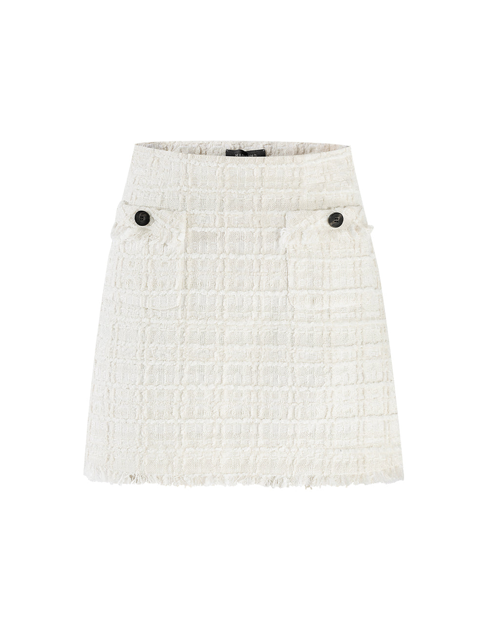 MARYLING Off-white tassel multi-pocket mini skirt