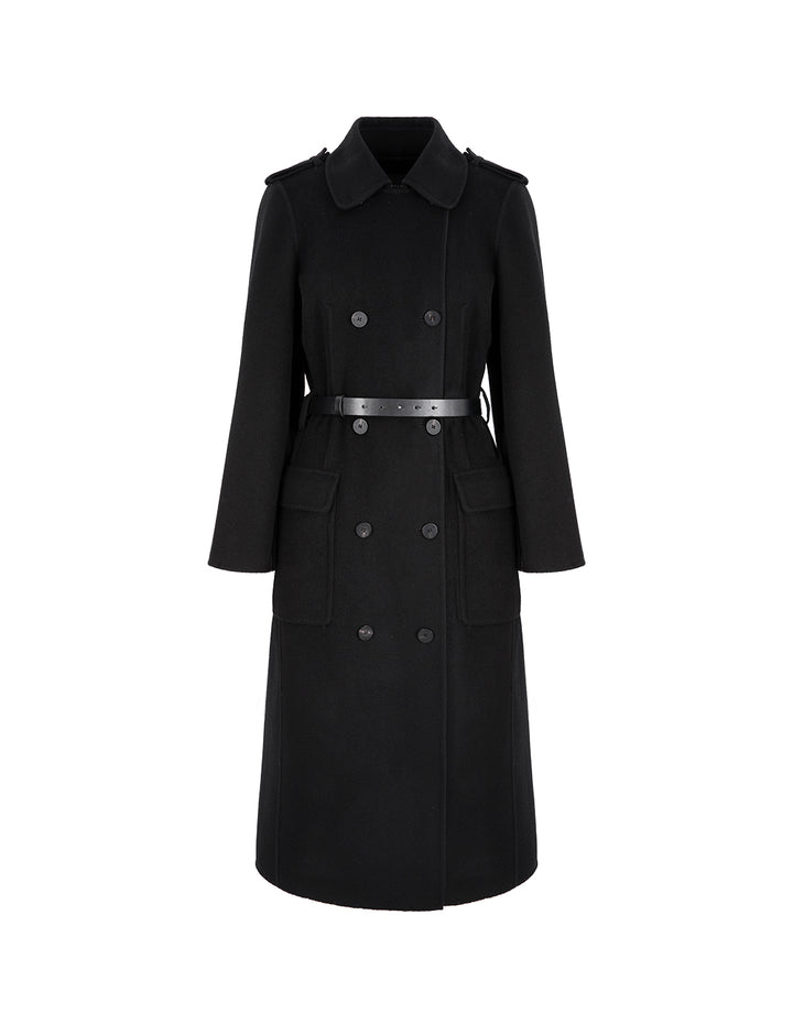 MARYLING Cape Style H-Shaped Double-Sided Woolen Coat