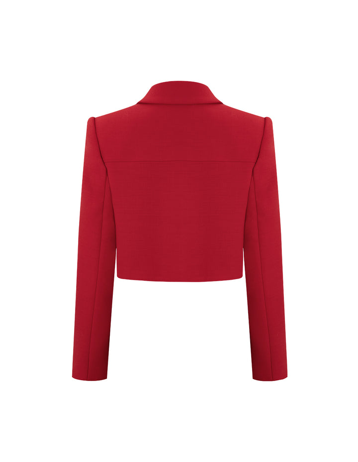 Maryling Red H Cropped Blazer