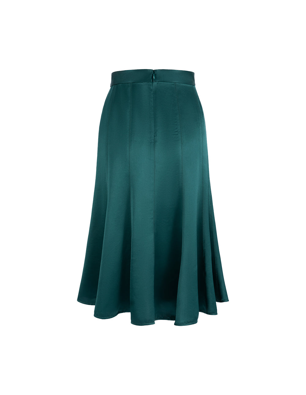 MARYLING Dark Green Tulip Petal Mid Length Skirt