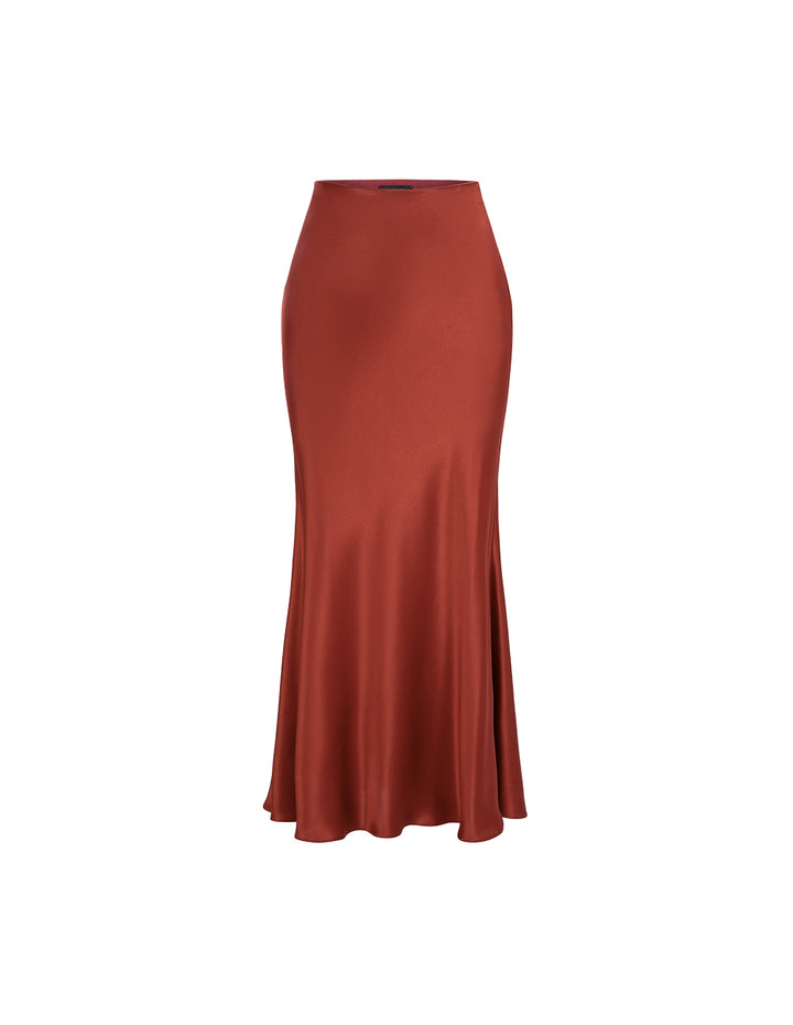 MARYLING Fishtail Satin Skirt