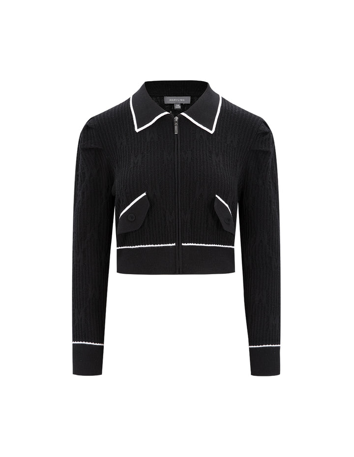 MARYLING Colour Blocking Lapel Jacket