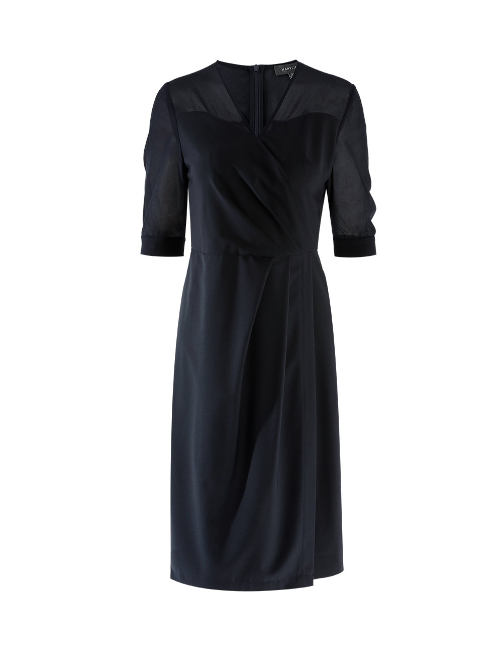 MARYLING V-neck georgette dress