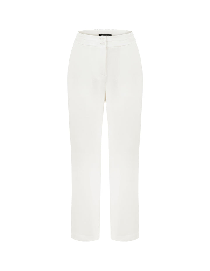 MARYLING High-End Ivory White Straight Suit Pants